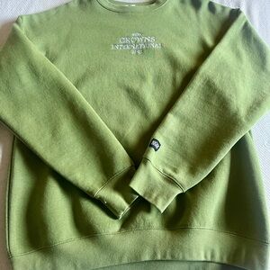 CROWNS GUAM Green Crewneck Sweater